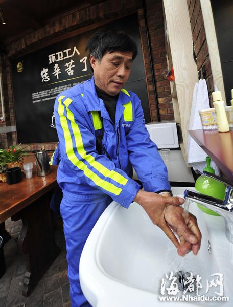 福州一私人餐厅设环卫工休息站