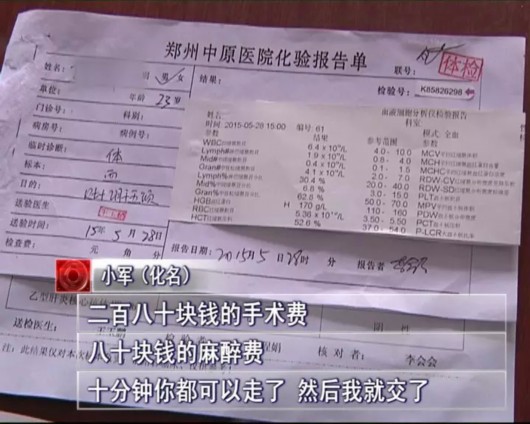 郑州:小夥入职体检被忽悠割包皮 一刀下去5千