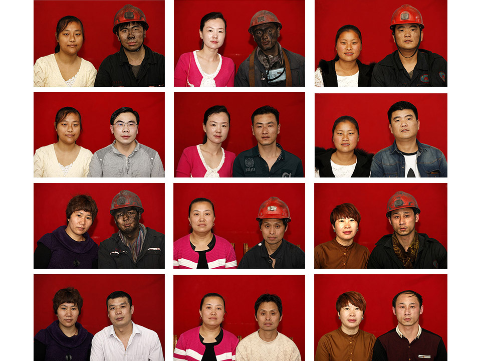 淮北矿工 下井前后 的 夫妻照  外貌判若两人_新华