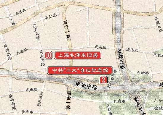 上海市测绘院编制微行上海主题红色地图
