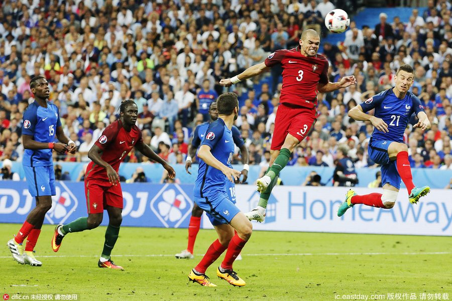2016法国欧洲杯决赛:葡萄牙1-0法国夺冠