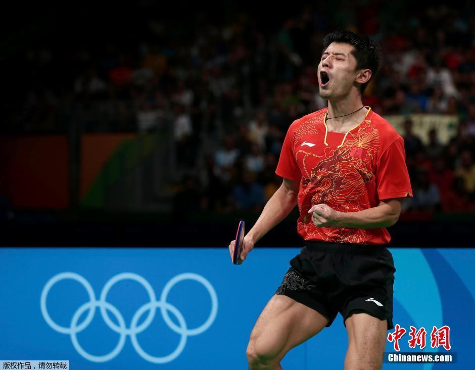 里约奥运乒乓球男团半决赛 中国3-0完胜韩国