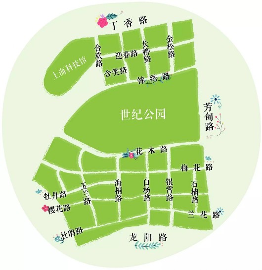 上海的这些路名花香扑鼻!看看有你家附近的