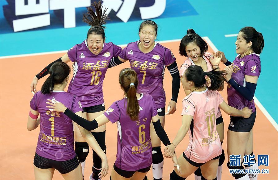 （體育）（1）排球&mdash;&mdash;女排聯賽決賽第六回合：天津勝上海