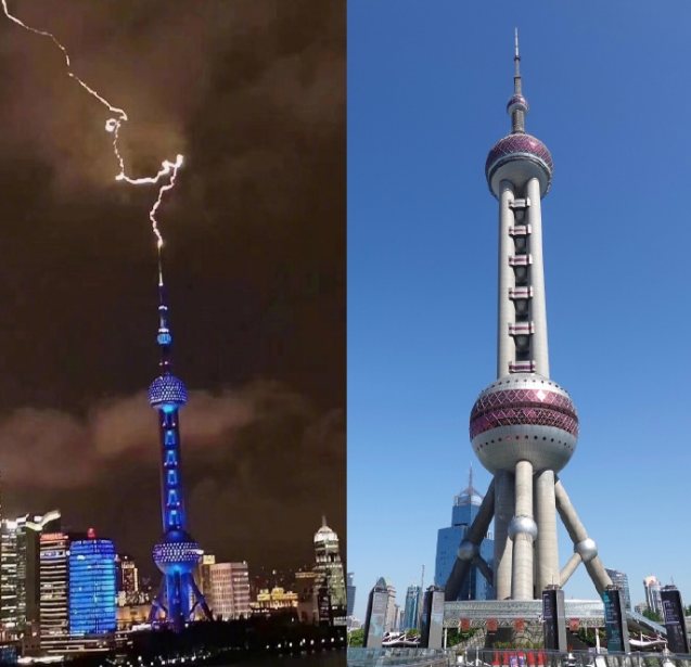 上海东方明珠被闪电“击中”？回应：我依然在