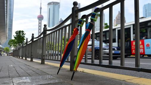 共享雨傘亮相上海街頭 歸還效果令人堪憂